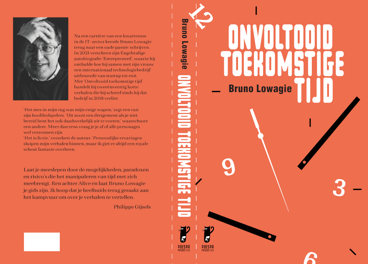 Front- en backcover van 'Onvoltooid tegenwoordige tijd', een boek van Bruno Lowagie