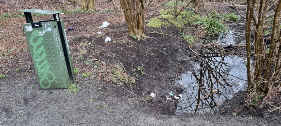 vuilnisbakken in de Rozebroeken