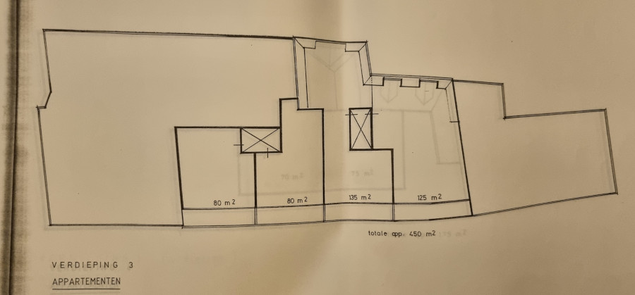 Appartementen Sphinx: plannen jaren 80